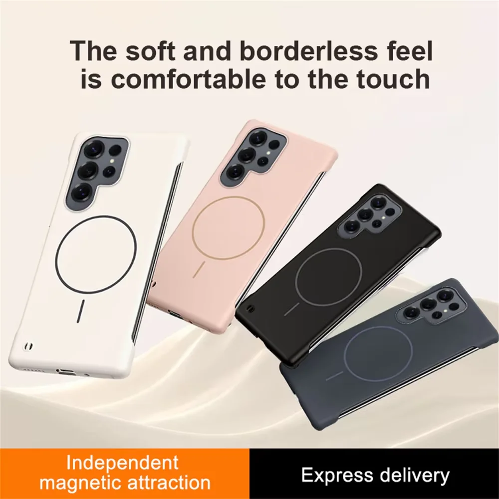 Ultra Slim Frameless Skin Feel Phone Case with Magsafe Magnetic Protection Cover