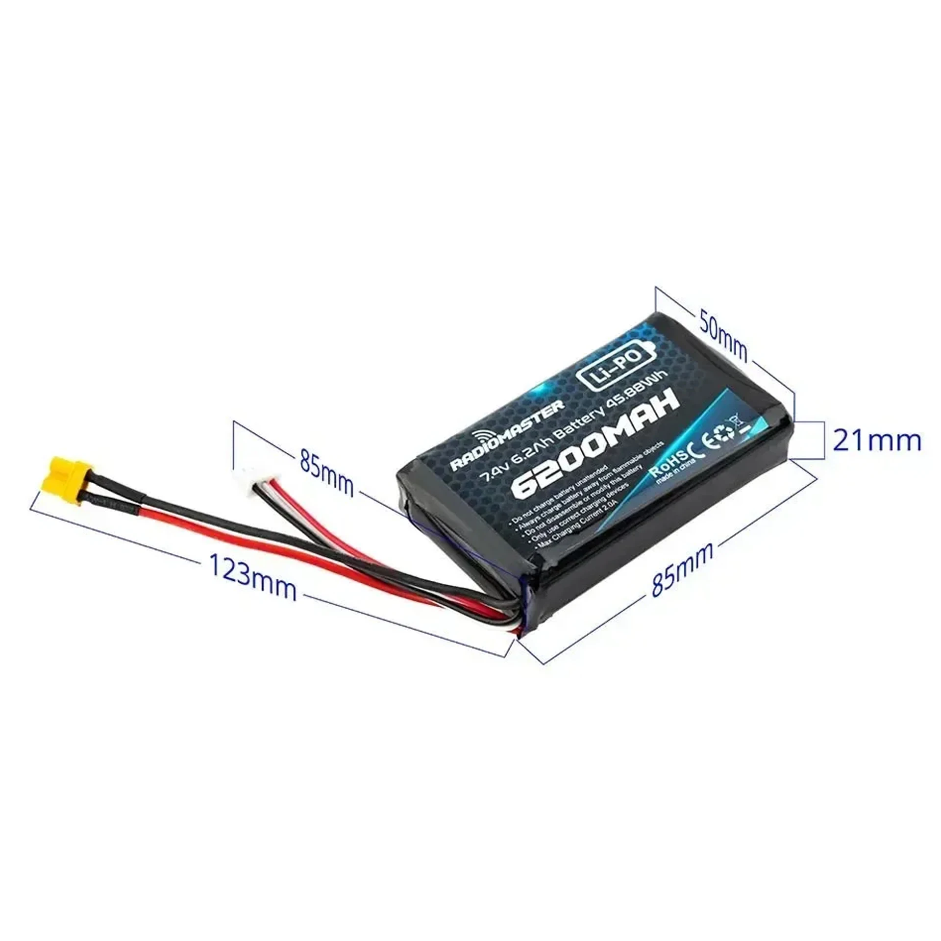 RadioMaster 6200mAh 2S LiPo Batterie TX16S Boxer