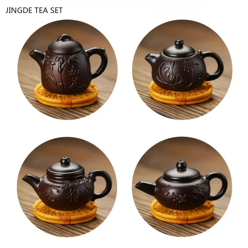 1PCS Resin Color Changing Teapot Creative Tea Pet Decoration Chinese Tea Table Ornaments Mini Fingertip Pot
