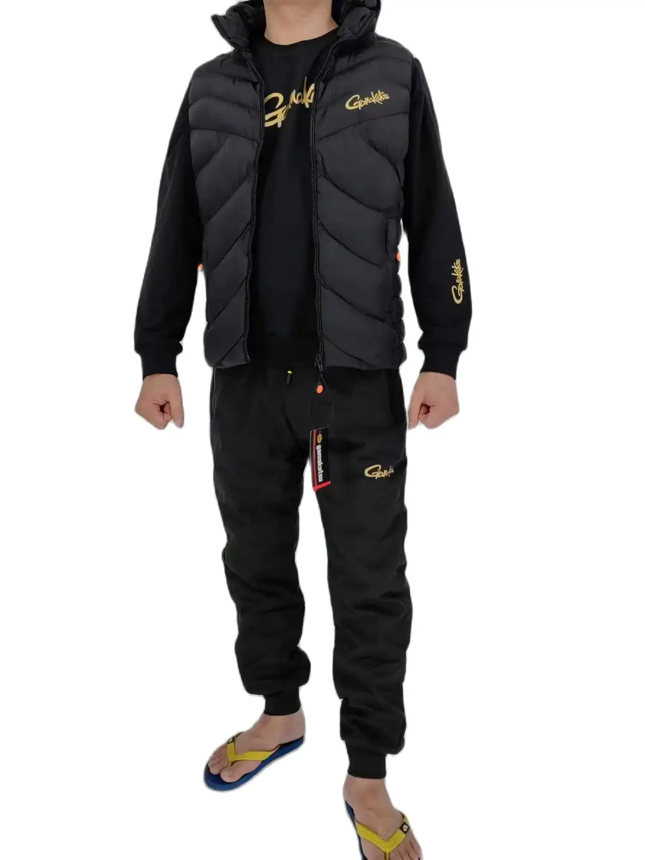 Gamakatsu Fishing Pants for Men Warm Thick Waterproof Down Pants Elastic Waist White Goose Feather Lightweight New Winter