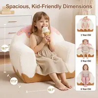 Toddler Chair for Ages 16, Soft Sherpa Kids Sofa with Book Pocket amp Carry Handle, Cozy SingleSeat Couch for Playroom or Bedroo 3