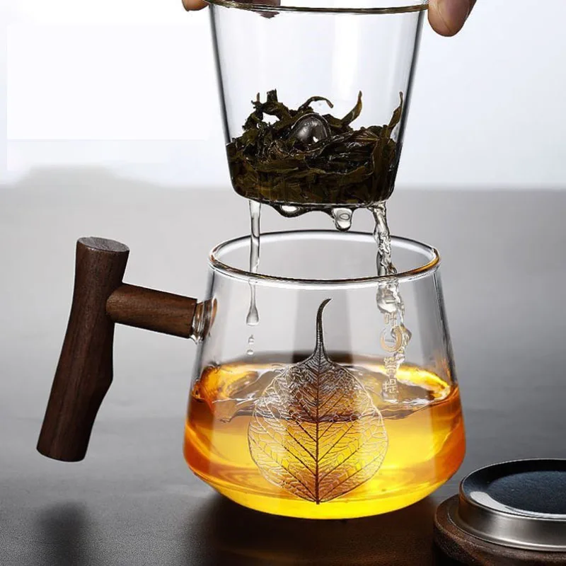 Personal Tea Cup Set, Heat-Resistant, Tea Separation Cup, Household Filter, Flower Tea Cup, 3 Piece Set