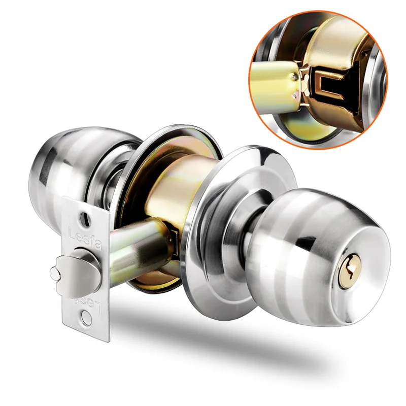 60/70mm Door Lock Bolt Three-column Ball lock latch Ball Lock Extended Three-handle Body Margin 60/70mm Tongue steel door locks lock tongue