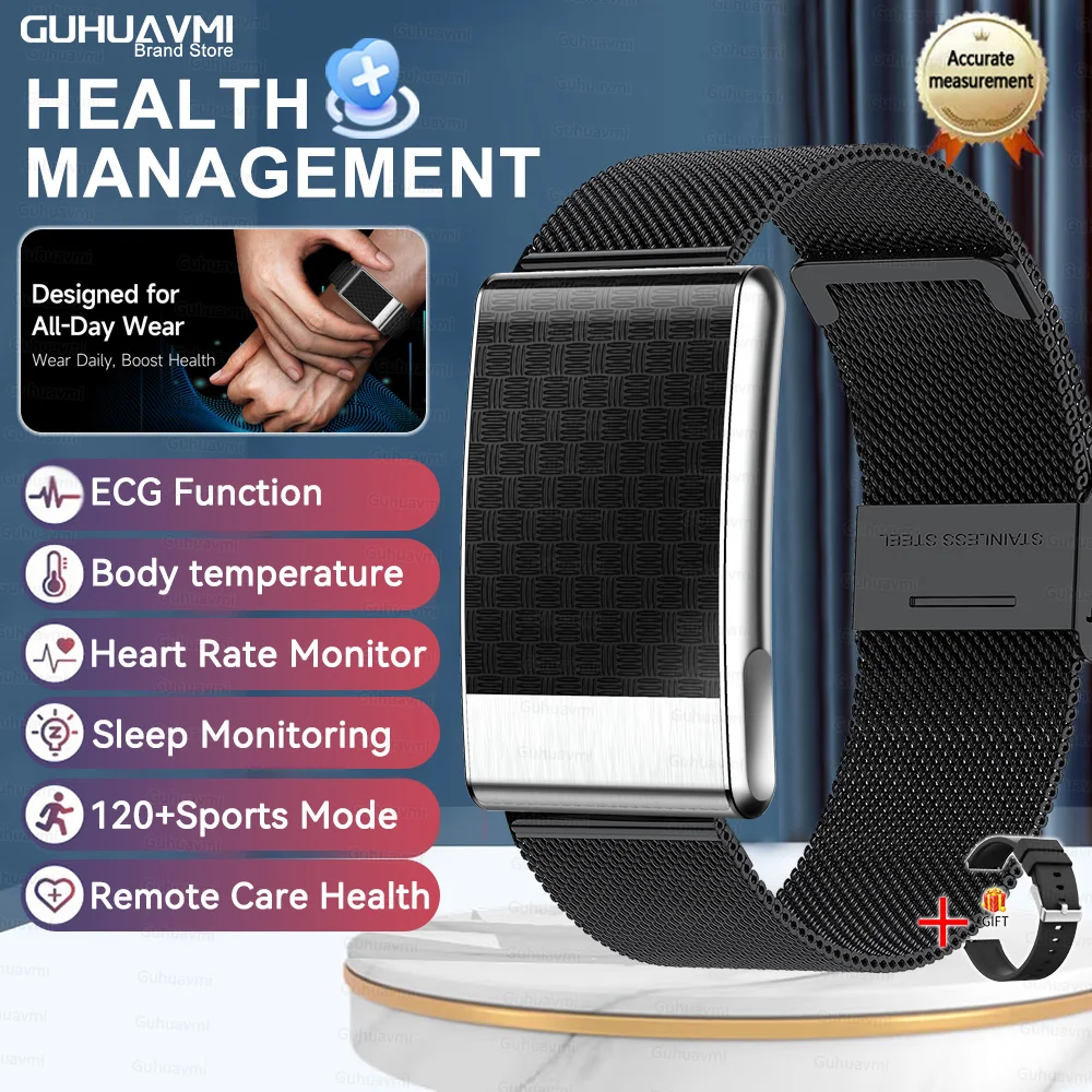Health Check Smart Bracelet No Screen One Click ECG Uric thumbnail 4
