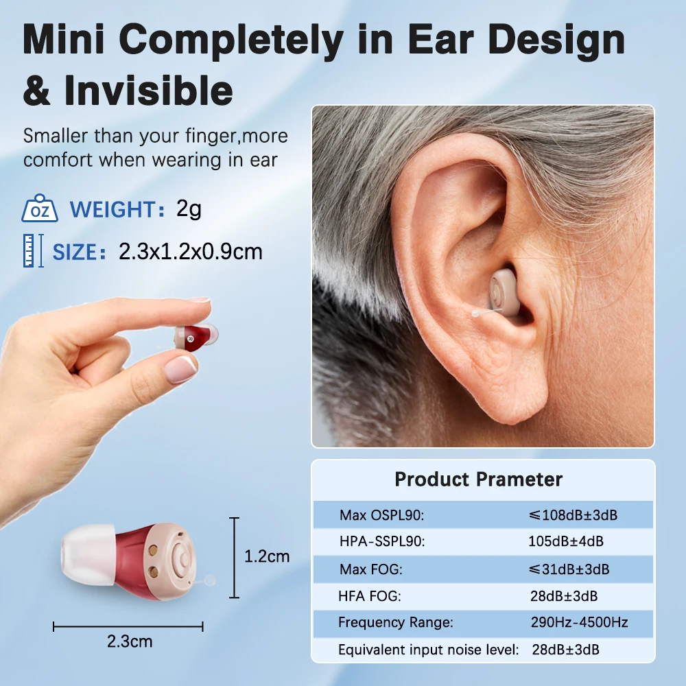 Rechargeable Mini Hearing Aids for Comfortable Listening