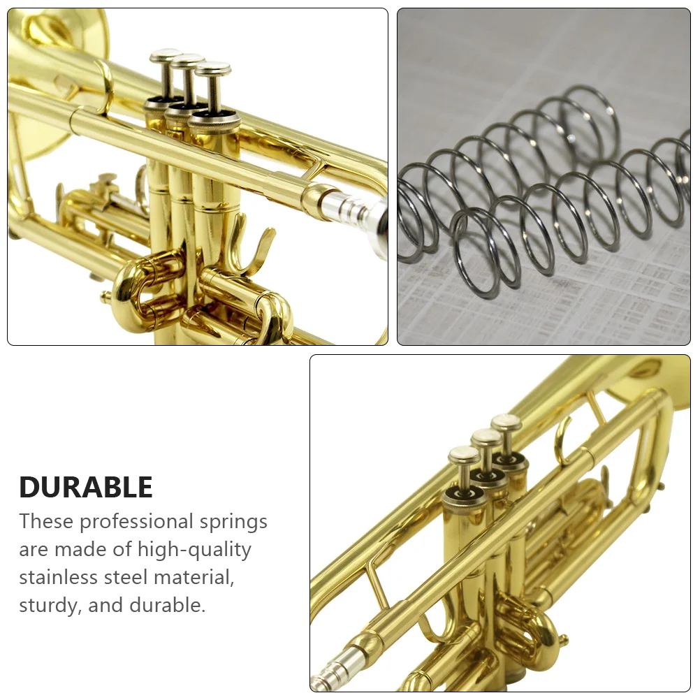Stainless Steel Trumpet Button Spring Replacements Practical Springs Components Parts Fittings Supplies Trumpet Accessories