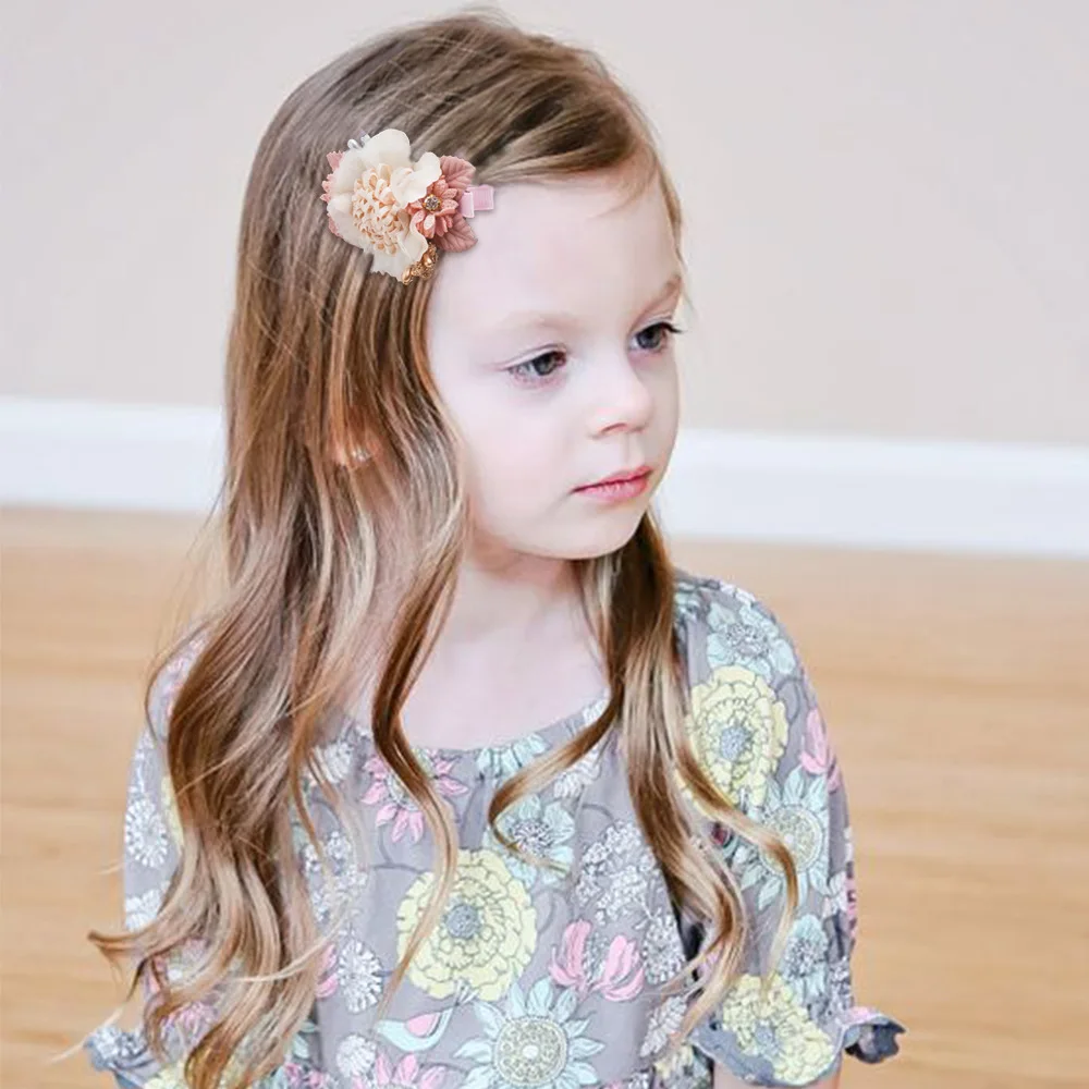 Baby Accessories Princess Flower Hairpins for Baby and Little Girl Imitation Headdress Kids Princess Hair Accessories 3 Pcs Set hair accessories