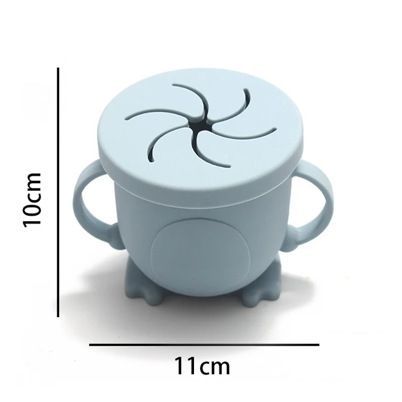 BPA Free Kids Silicone Food Storage Box Solid Color Baby Snack Cup Portable Children Snacks Container With Lid silicone cups