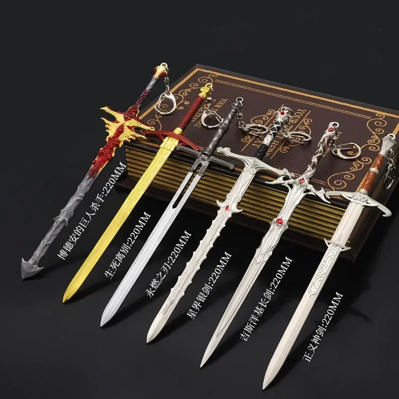 

22CM Baldur's Gate 3 Swords Katanas Metal Githyanki Blade of Oppressed Souls Longsword Game Peripherals Model Samurai Gift Toys