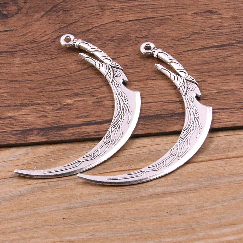 10PCS 15 Styles Mixed Alloy Antique Knight Sword Knife Gun Bow Charms Jewelry Making DIY Handmade Weapons Pendant