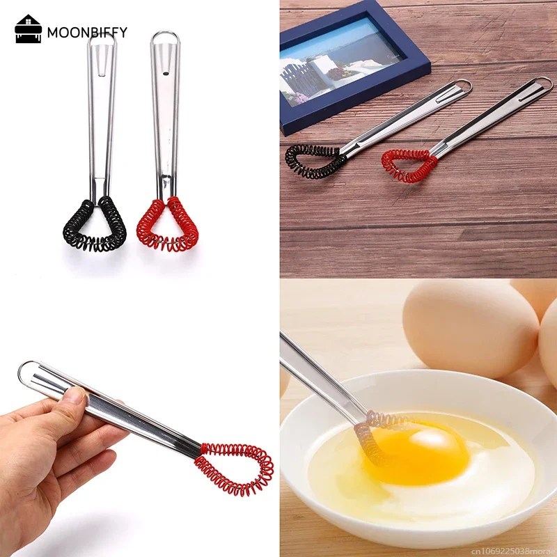 1pcs Stainless Steel Magic Hand Held Spring Egg Beater Mini Kitchen Eggs Sauces Mixer