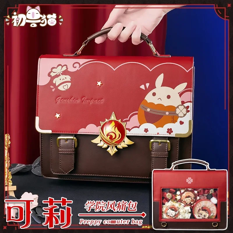 

Game Genshin Impact Klee Spark Knight Cute Backpack Anime Project Klee Shoulder Bags Lolita Klee Preppy Commuter bag Halloween