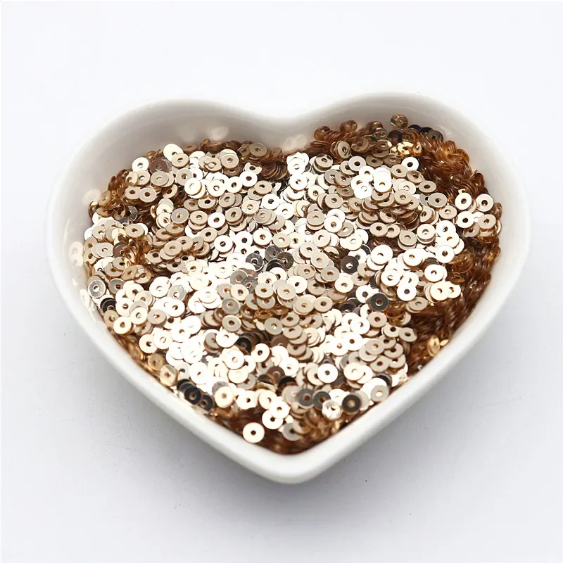 Sequins for crafts 10g solid color flat round Pvc clothing shoes accessories DIY hand-embroidered 3mm 4mm 5mm 6mm