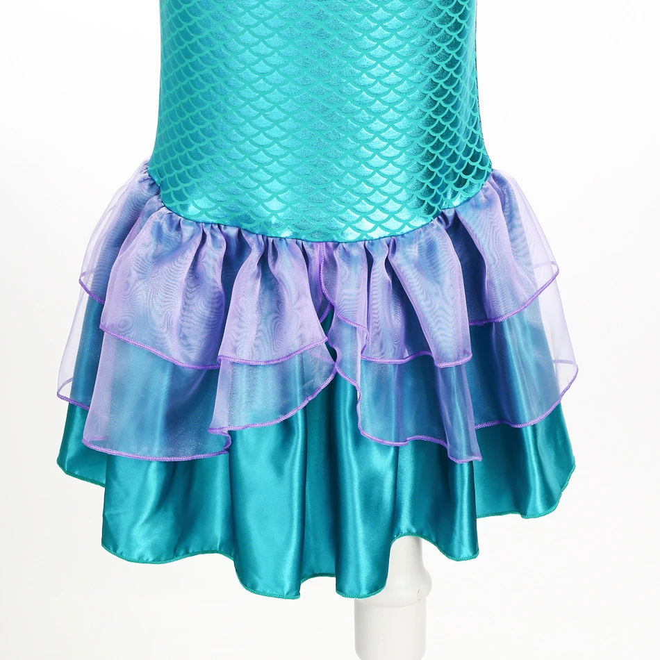 Girls Mermaid Dress Charm Princess Dress Cosplay Costumes For Kids Girl Mermaid Birthday Party Stage Dress Halloween Clothing