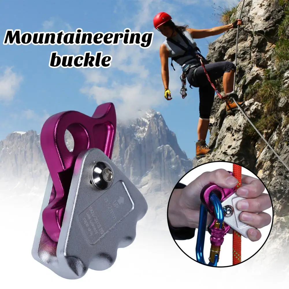 

Rope Grab Ascender Rustproof Climbing Belay Device Strong Bearing Capacity Fall Protection Mountaineering Carabiner SafetyBuckle
