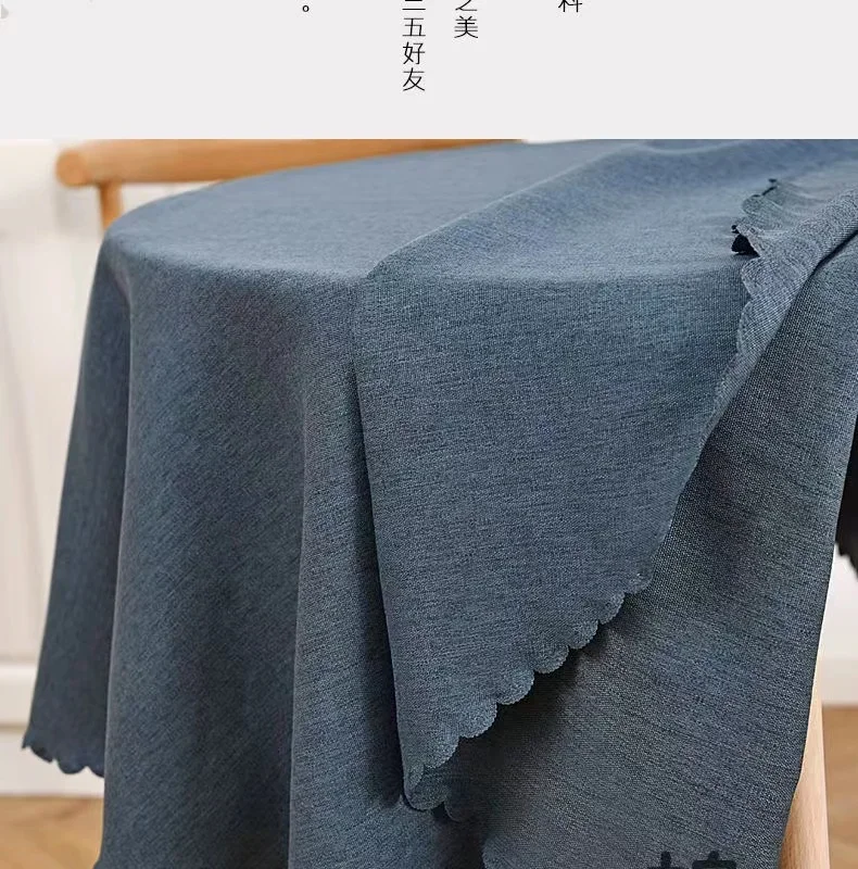 

Круглая скатерть из хлопка и льна, простой скатерть, чехол диаметром 90-180 см для домашнего обеденного стола