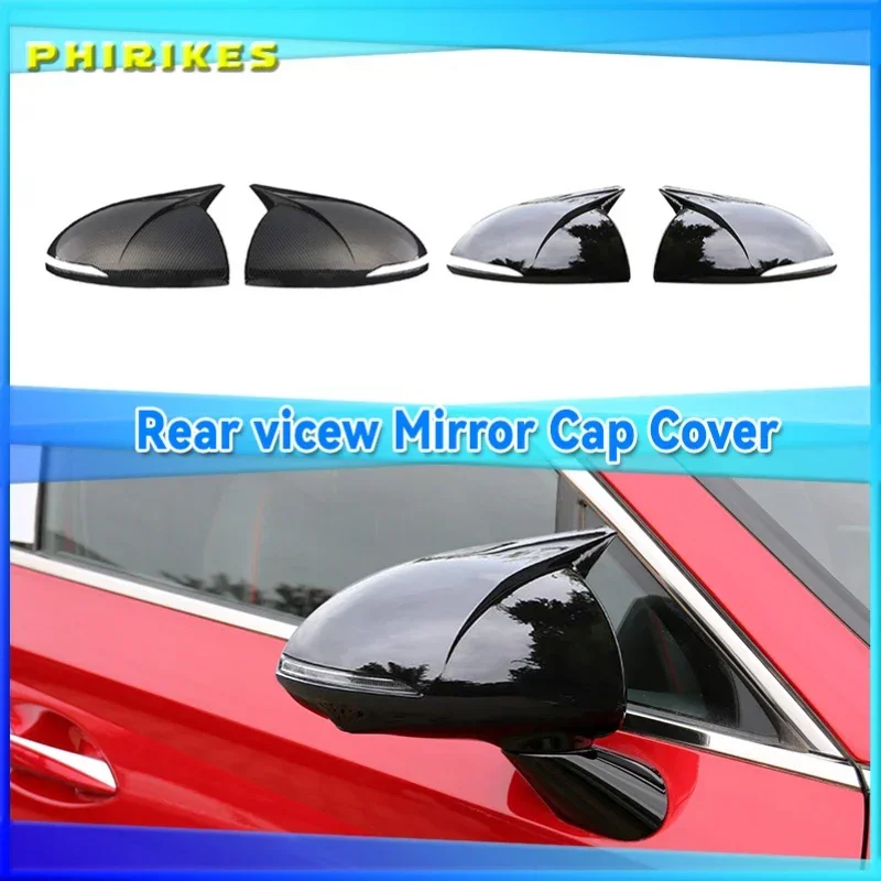 

Carbon Fiber Car Rearview Mirror Cover Side Door Mirror Shell Decoration Trim for Hyundai Sonata DN8 2020 2021