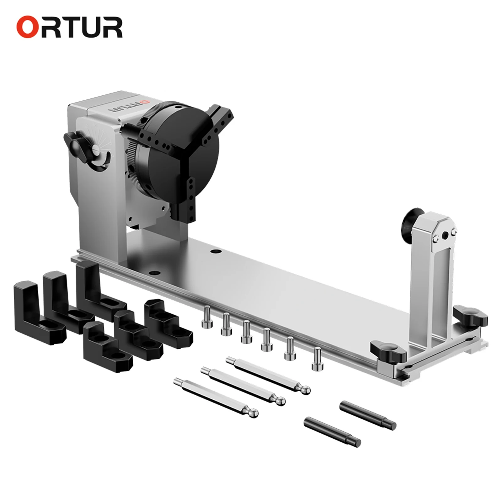 ORTUR (YRC1.0) CNC Rotary Roller With Chuck 360 Rotating 180 Horizontal Flip Base Laser Engraver Machines maquina para folllar