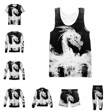 

vitinea New 3D Full Print SMOKE DRAGON T-shirt/Sweatshirt/Zip Hoodies/Thin Jacket/Pants Four Seasons Casual