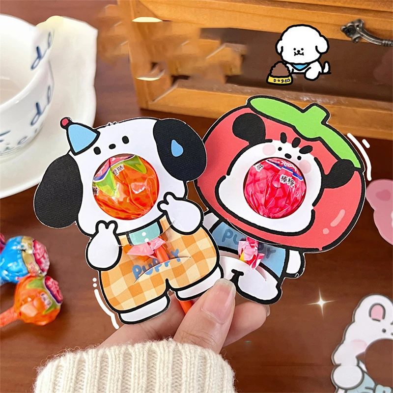 

Sanrio Kawaii Candy Cards Anime Cartoon Interest Cute Pochacco Gift Diy Decoration Insert Card Paper Toys Birthday Girls Gifts