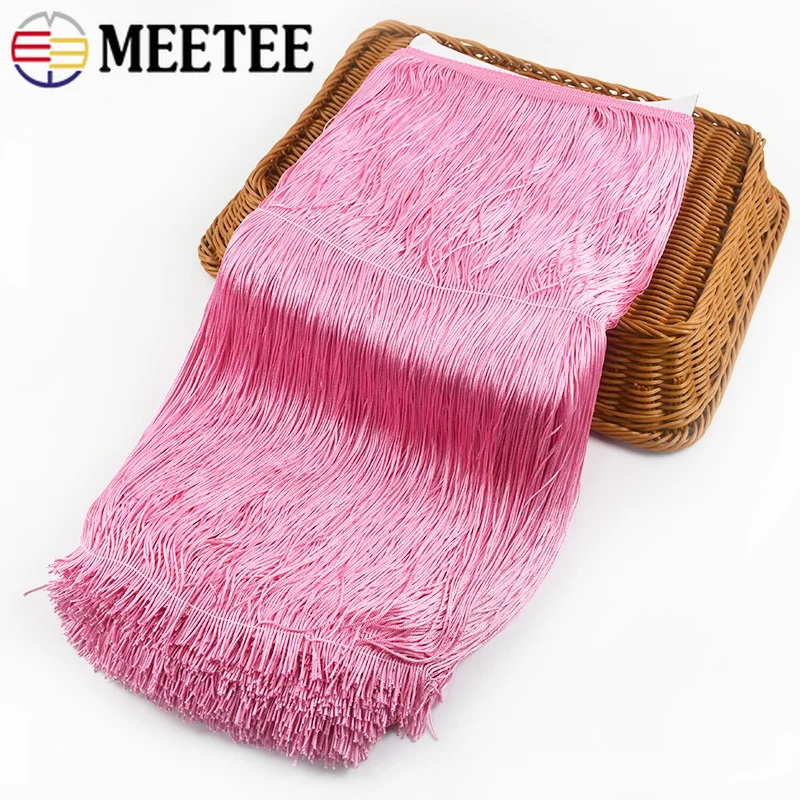 Passamaneria con frange lunghe 50 cm, 2/5 m, per vestiti, tende, frange decorative, nastro in pizzo, accessori per cucito fai da te, per abiti latino-americani e costumi da palcoscenico - immagine 5