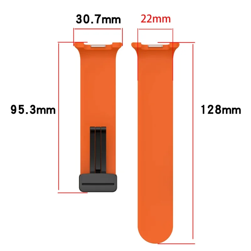 Sport Silicone Strap with Magnetic Buckle - Comfortable Bracelet for Smartwatches