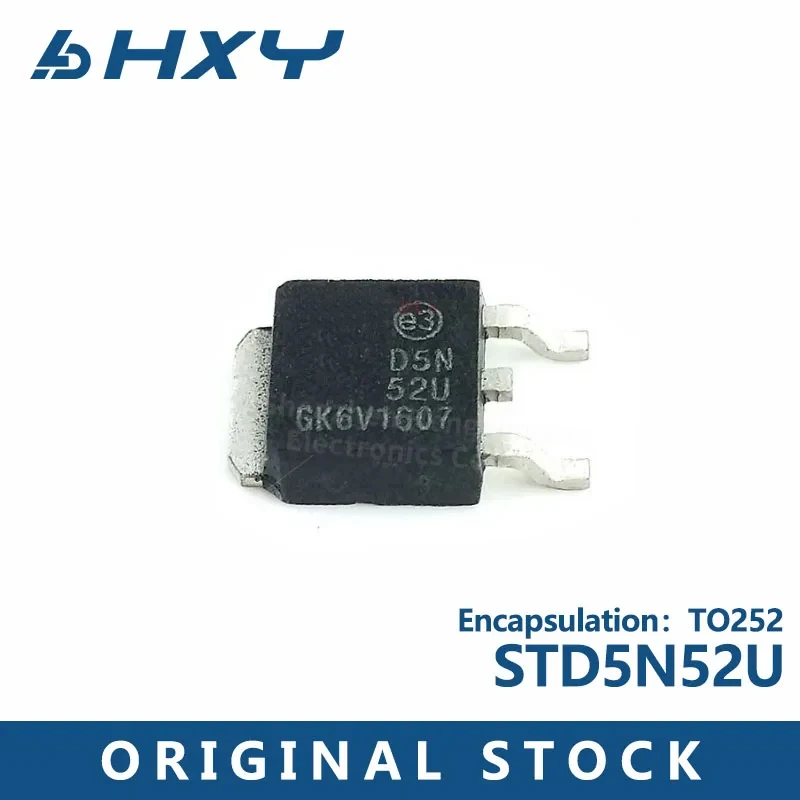 5 шт. STD5N52U Шелковый экран D5N52U полевой МОП трубчатый патч TO252 525 в А 5 шт. STD5N52U Шелковый экран D5N52U полевой МОП трубчатый патч TO252 525 в А