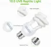UVB 5.0 10.0 Reptile Heating Lamp 13W /26W UV Energy Saving Bulb Terrarium Basking Reptile Light Turtle Lizard Snake Lamps 5