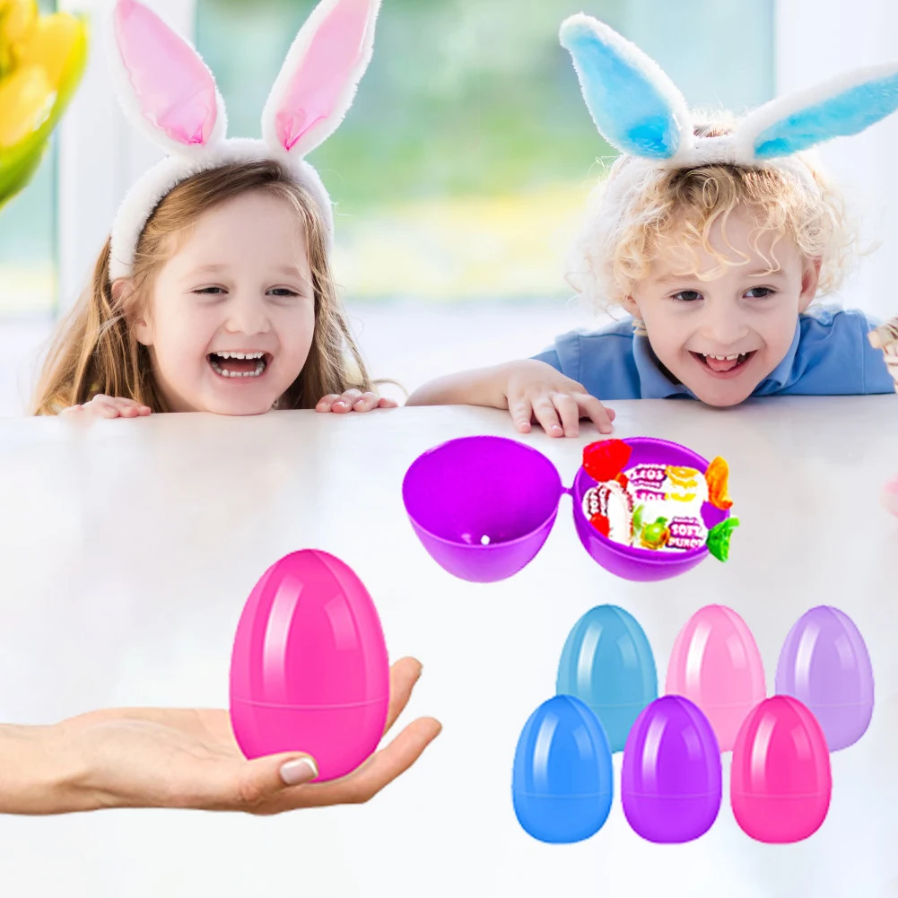 Plastic Fillable Easter Eggs for Kids Party Decorations