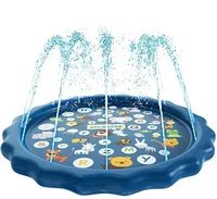 Tapis de jeu d'arrosage pour enfants, 100/170cm, tapis de pelouse, lettres de plage, coussin d'eau gonflable, tapis de jeux d'eau par pulvérisation, coussin de plage 3