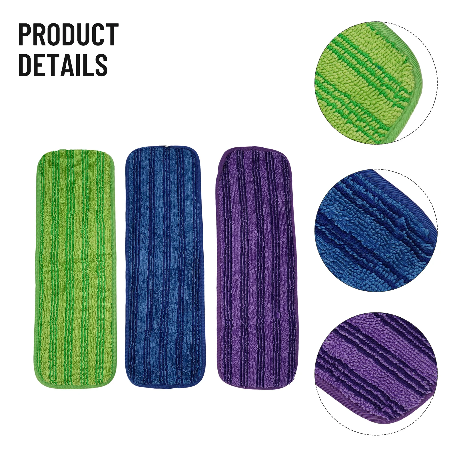 

Reusable Mop Pads PowerMop Reusable 15\"x 4.7\" 3pcs For Swiffer Microfiber Mop Pads Power Brand New For Swiffer