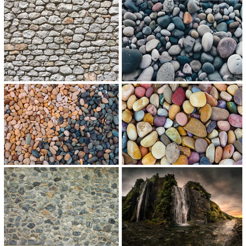 

SHENGYONGBAO Art Fabric Color Cobblestone Marble Photography Background Portrait Photo Backdrops Studio Props ELS-04