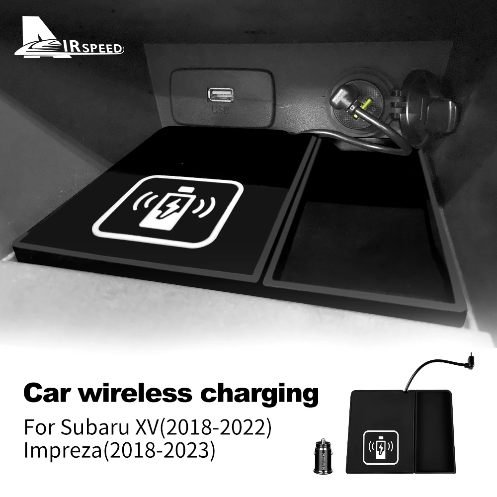 Car Wireless Charger For Subaru XV Impreza 2018 2019 2020 2021 2022 PVC