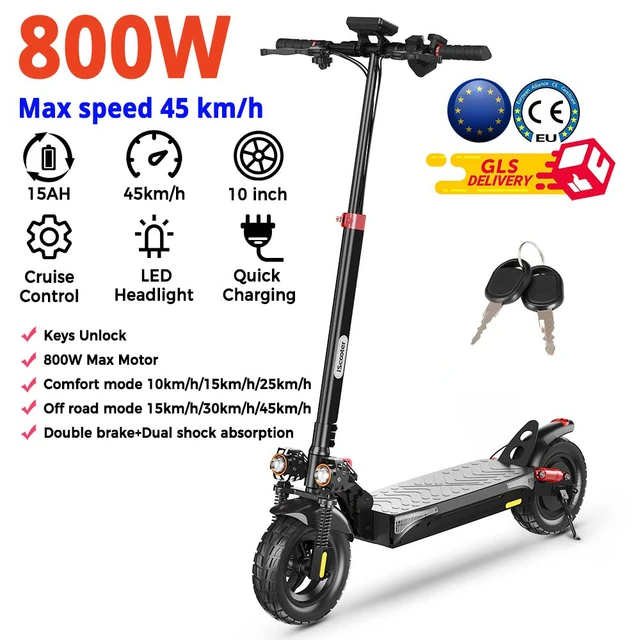 IScooter-patinete eléctrico iX5 para adulto, Scooter todoterreno con  asiento, batería de 1000W y 15Ah - AliExpress