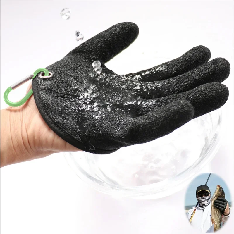 Fishing Glove Magnet Release, Fisherman Professional Catch Fish Gloves Cut&Puncture Resistant with Magnetic Hooks Hunting Glove