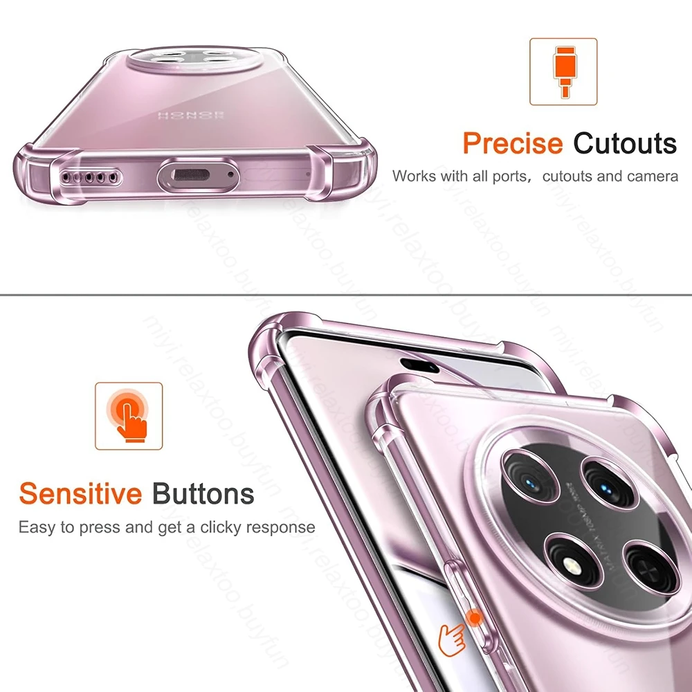 Transparent TPU Shockproof Case with Airbag Protection