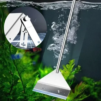 Fish Tank Cleaning Tool Flat Sand Algae Removal Dual-use Glass Algae Removal Scraper Household Cleaning Tool aquarium accessorie 1