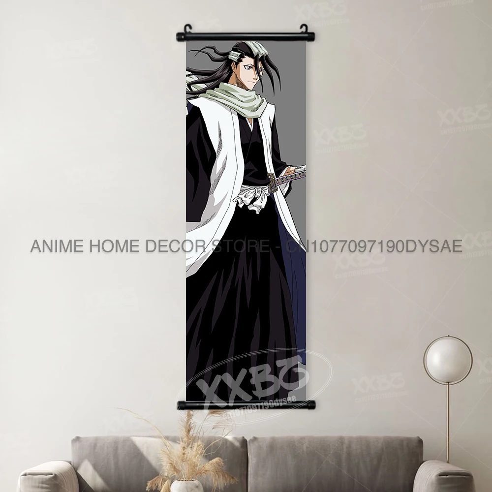 Bleach Anime Art Scroll: Ichigo & Orihime Decorative Wall Hanging
