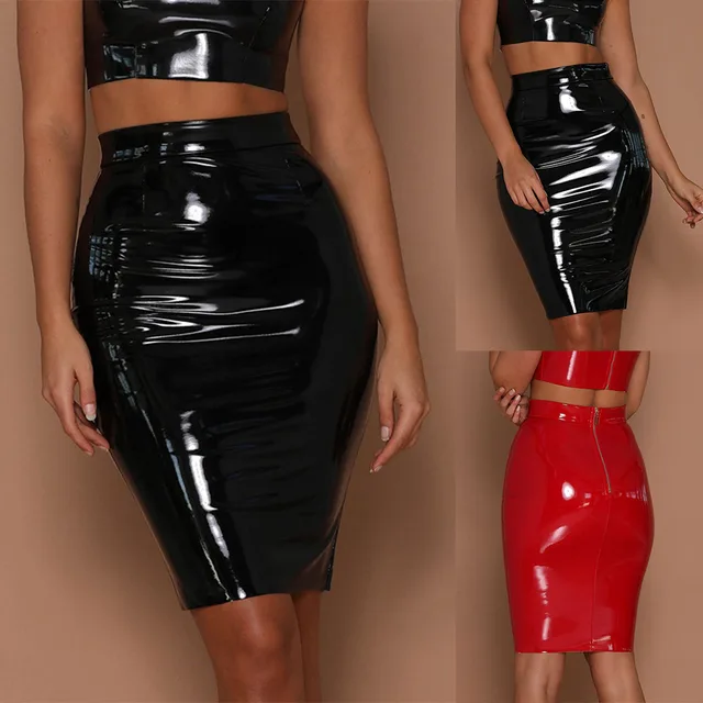 Party HuB Canotta Da Donna Effetto Bagnato Shinny Top PU - Foto 8