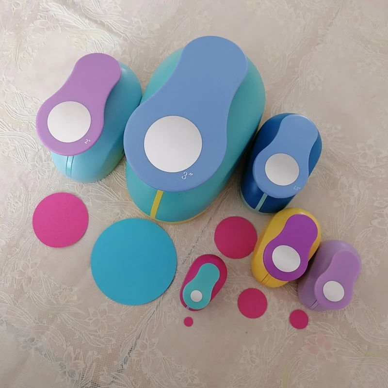 Paper Cutter 75mm 50mm 38mm 25mm 16mm 8mm Round Circle Hole Punch Craft Paper Scrapbooking School Puncher EVA Cutting Machine