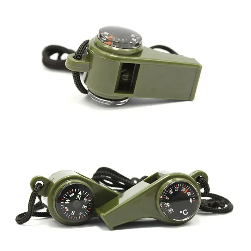 ABS Emergency Survival Whistle with Thermometer and Compass, 3 in 1, High Decibel, Portable, Outdoor 3
