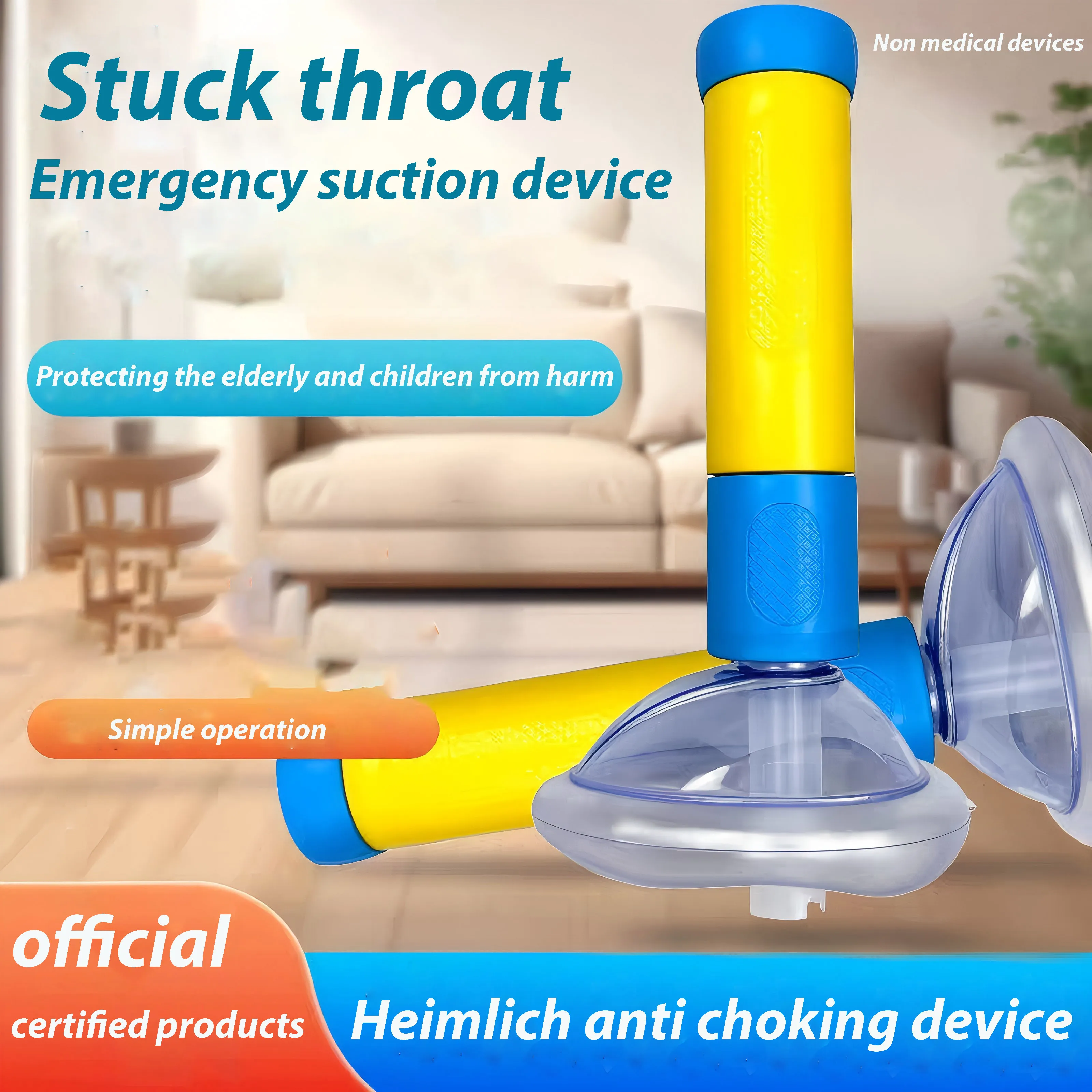 Automatic first aid asphyxiation rescue device portable asphyxiation emergency device for home travel CPR for adults and chil