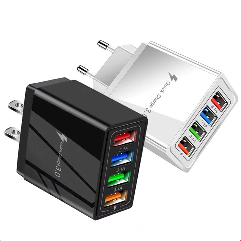 USB Hub Wall Charger 1Pcs 4 Port Fast Quick Charge QC 3.0 For Xiaomi Huawei Oppo battery charger,wireless charger