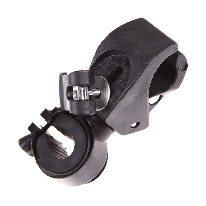 

With Gasket For Flashlight Torch Clamp Plastic Light Clip Black 360° Rotation Cycling MTB Bike Light Bracket Front