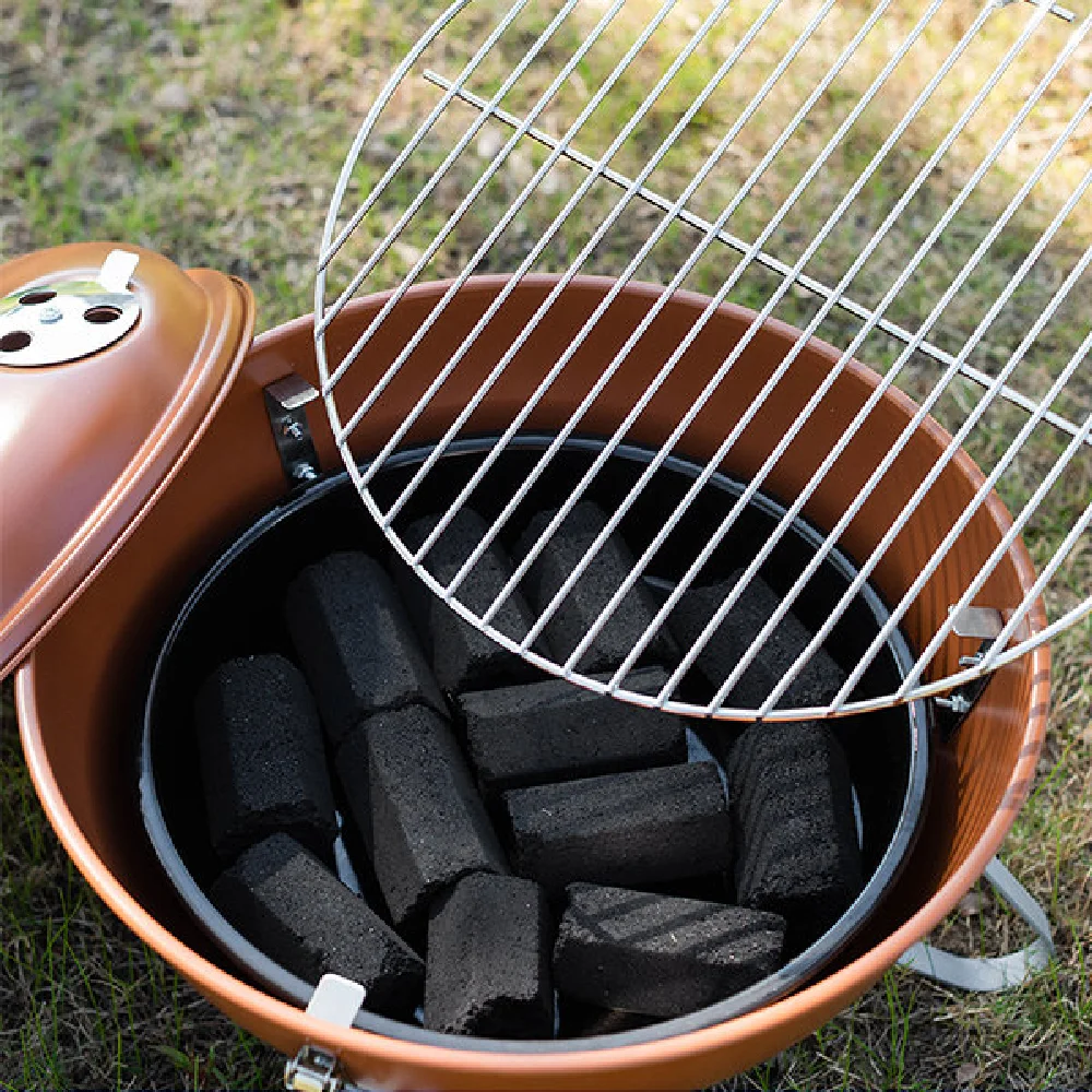 Portable Charcoal Grill Tabletop Outdoor Barbecue Smoker Small BBQ Grill for Outdoor Cooking Backyard Camping Picnics Beach