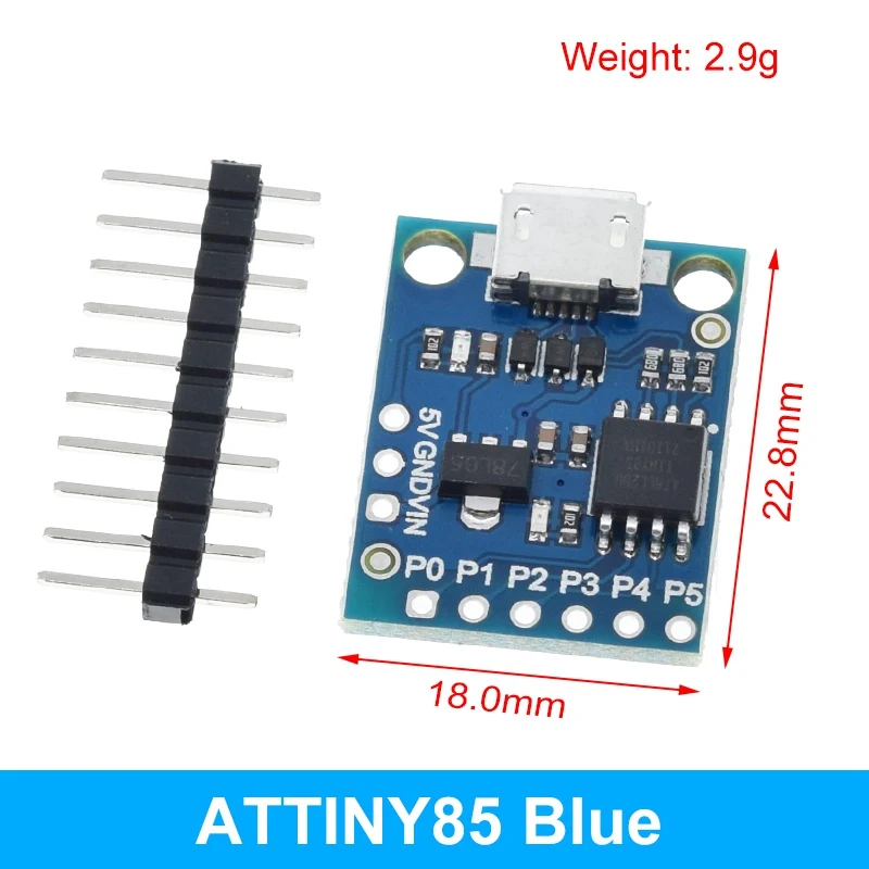 5x Attiny85 Digispark Kickstarter Development Boards – USB ATTINY85 Module For Arduino Projects