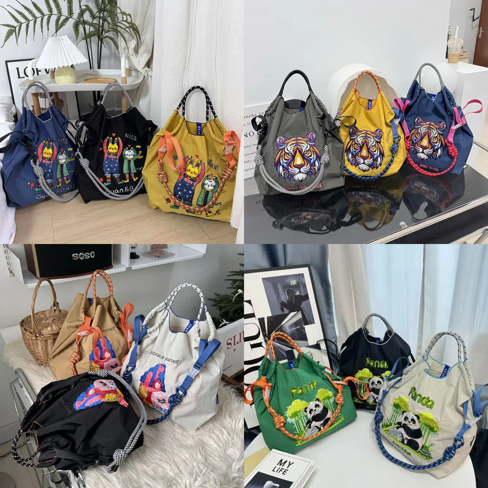 Small Tote Bags for Women Nylon Shopping Bag Hand-held Women