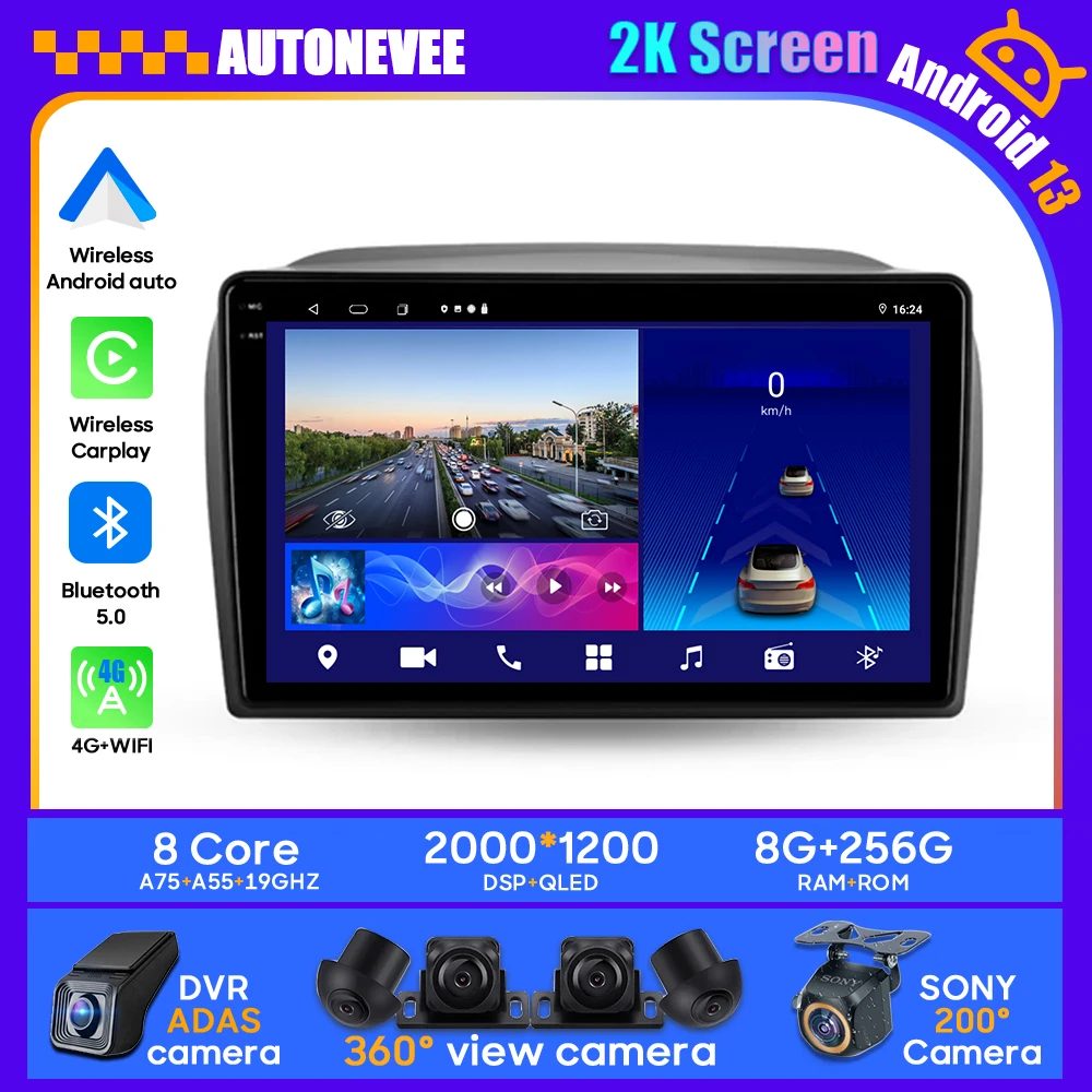 

Head Unit Multimedia Player For Fiat Doblo 2 II 263 2009 - 2015 GPS Navigation Car Android Auto Carplay BT WIFI Radio Player DVD