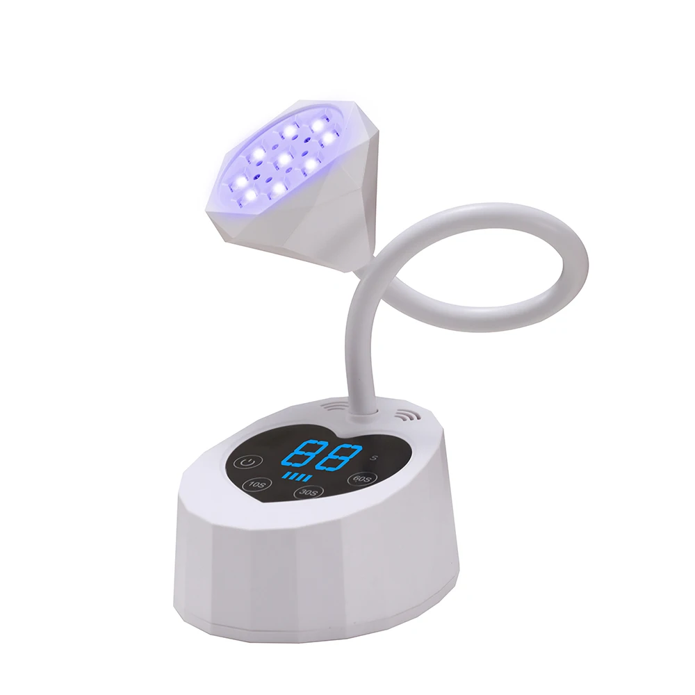 Wireless Nail Lamp LED UV Nail Dryer Rechargeable Auto Sensing Touch Control Fast Drying Nail Light 360° Bendable Table Lamp 3