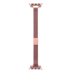Magnetic Milanese Stainless Steel Watch Band Bracelet - 42mm 44mm 45mm 49mm (Rose powder)